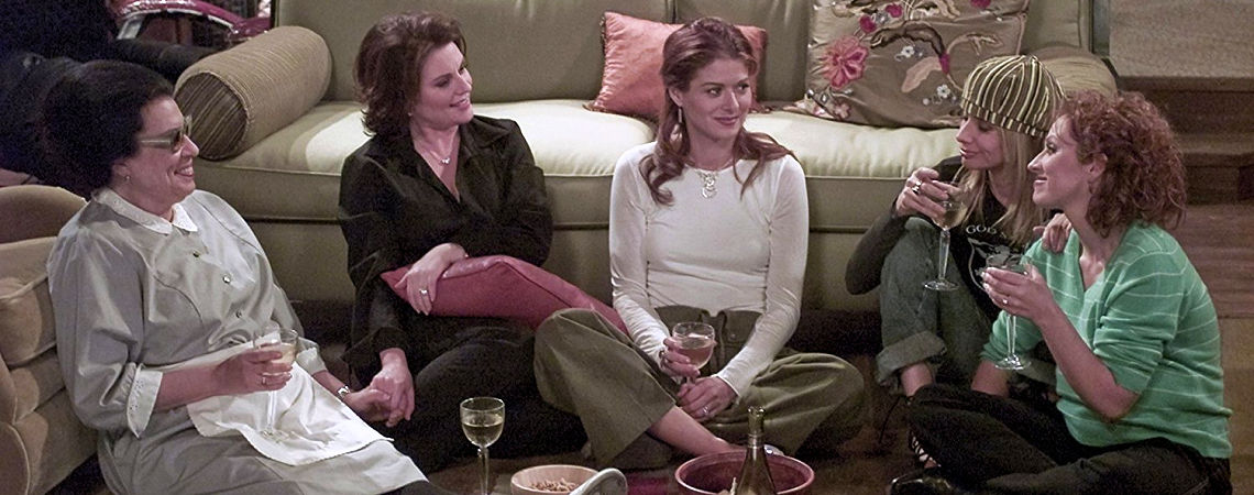 Shelley Morrison with Rosanna Arquette, Debra Messing, Megan Mullally, Leigh Allyn Baker "Will & Grace" (1998)