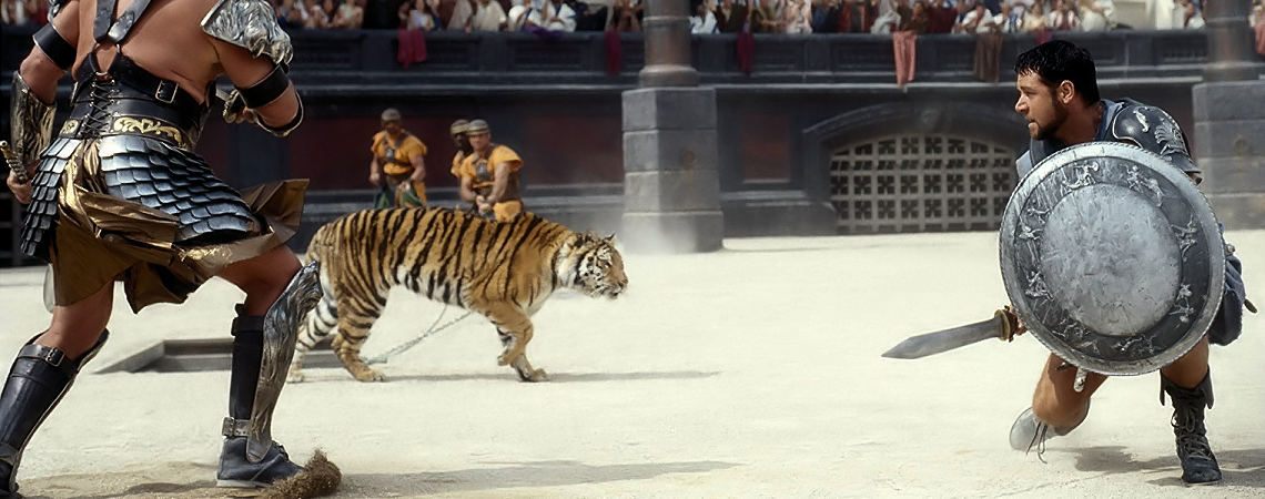 Russell Crowe, Ralf Moeller | "Gladiator" (2000) *