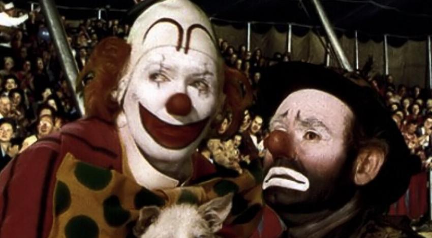James Stewart, Emmett Kelly | "The Greatest Show on Earth" (1952)