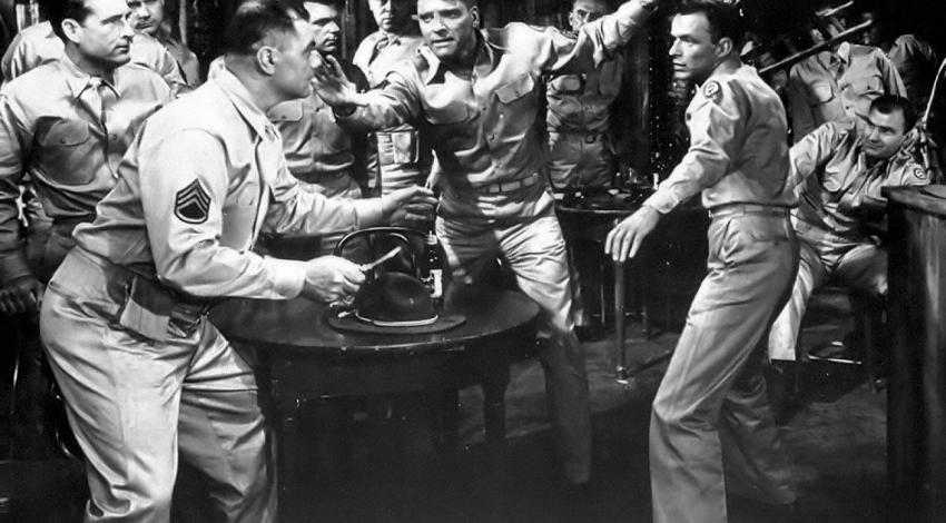 Burt Lancaster, Frank Sinatra, Ernest Borgnine, Mickey Shaughnessy, Jack Warden | "From Here to Eternity" (1953)