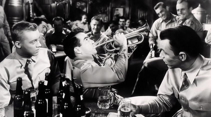 Frank Sinatra, Montgomery Clift, Don Dubbins | "From Here to Eternity" (1953) *