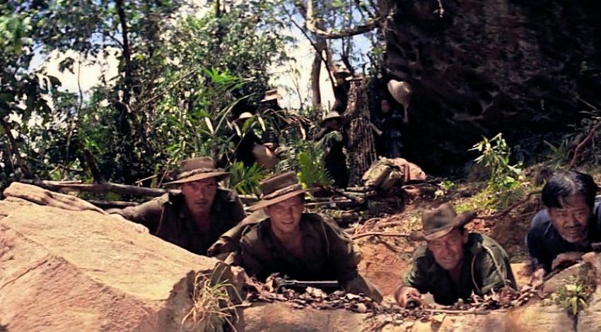 William Holden, M. R. B. Chakrabandhu, Jack Hawkins, Geoffrey Horne | "The Bridge on the River Kwai" (1957)